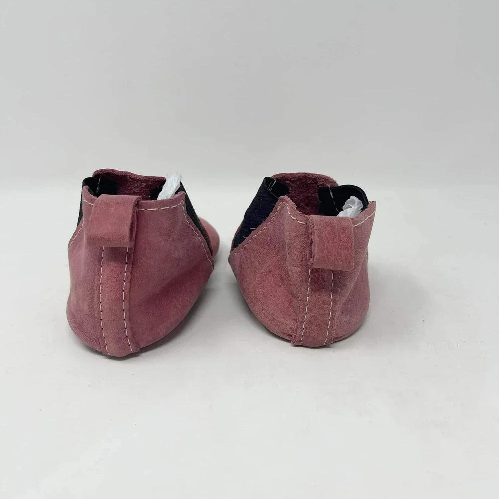 Freshly Picked Baby Shoes Chelsea Boot‎ Toddler Girls Size 8 Mauve Pink Leather